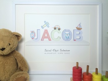 personalised print name jacob